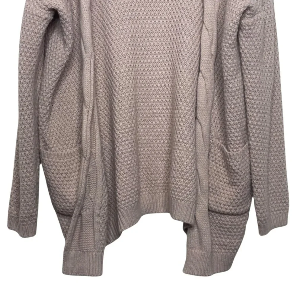 TRALEUBIE | Women's Blush Pink Open Front Knit Cardigan | Size M - Picture 4 of 13